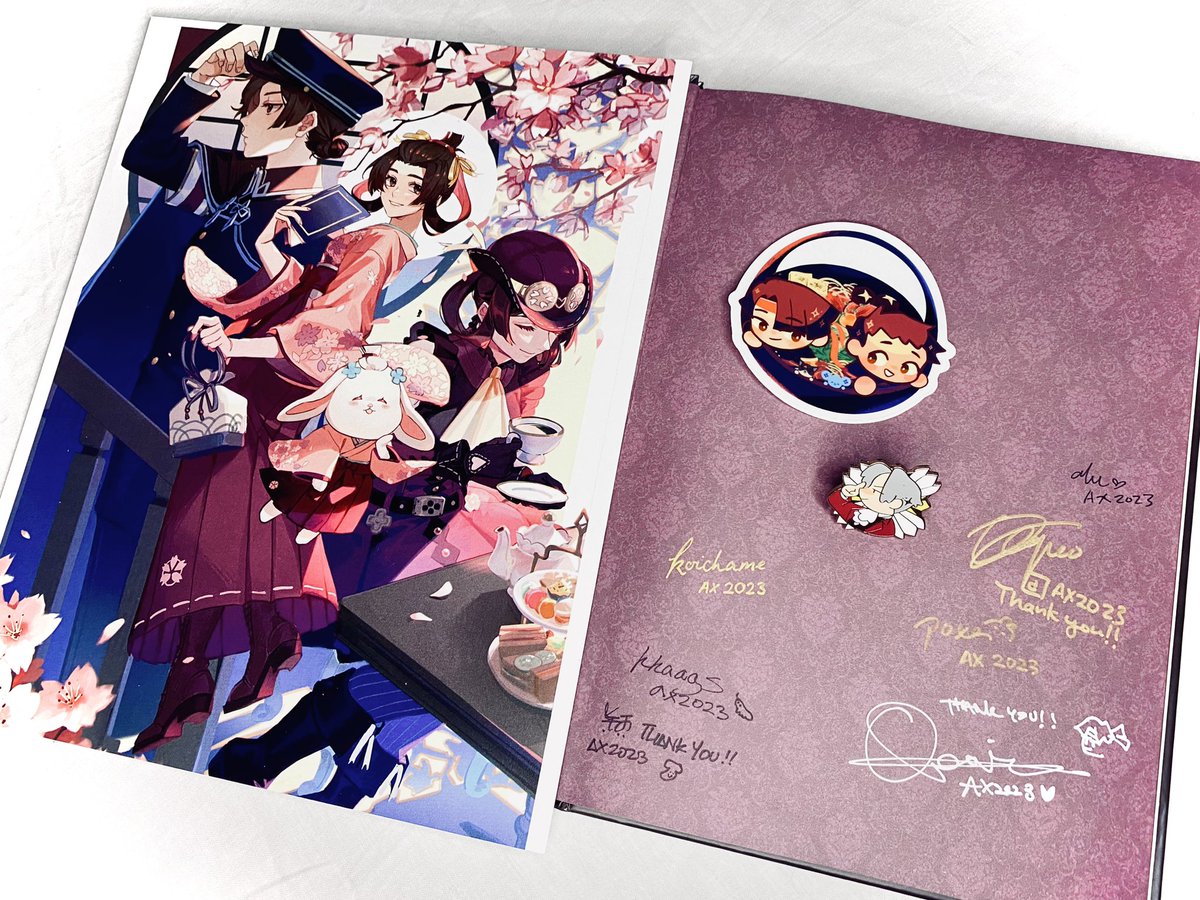 went on a little mission at ax and asked participating artists of <a href="/TGAAzine/">TURNABOUT CENTURY ✨</a> to sign my physical copy! I'm genuinely so honored everyone was so stoked to do so 😭 

will try to collect more in the future :DD