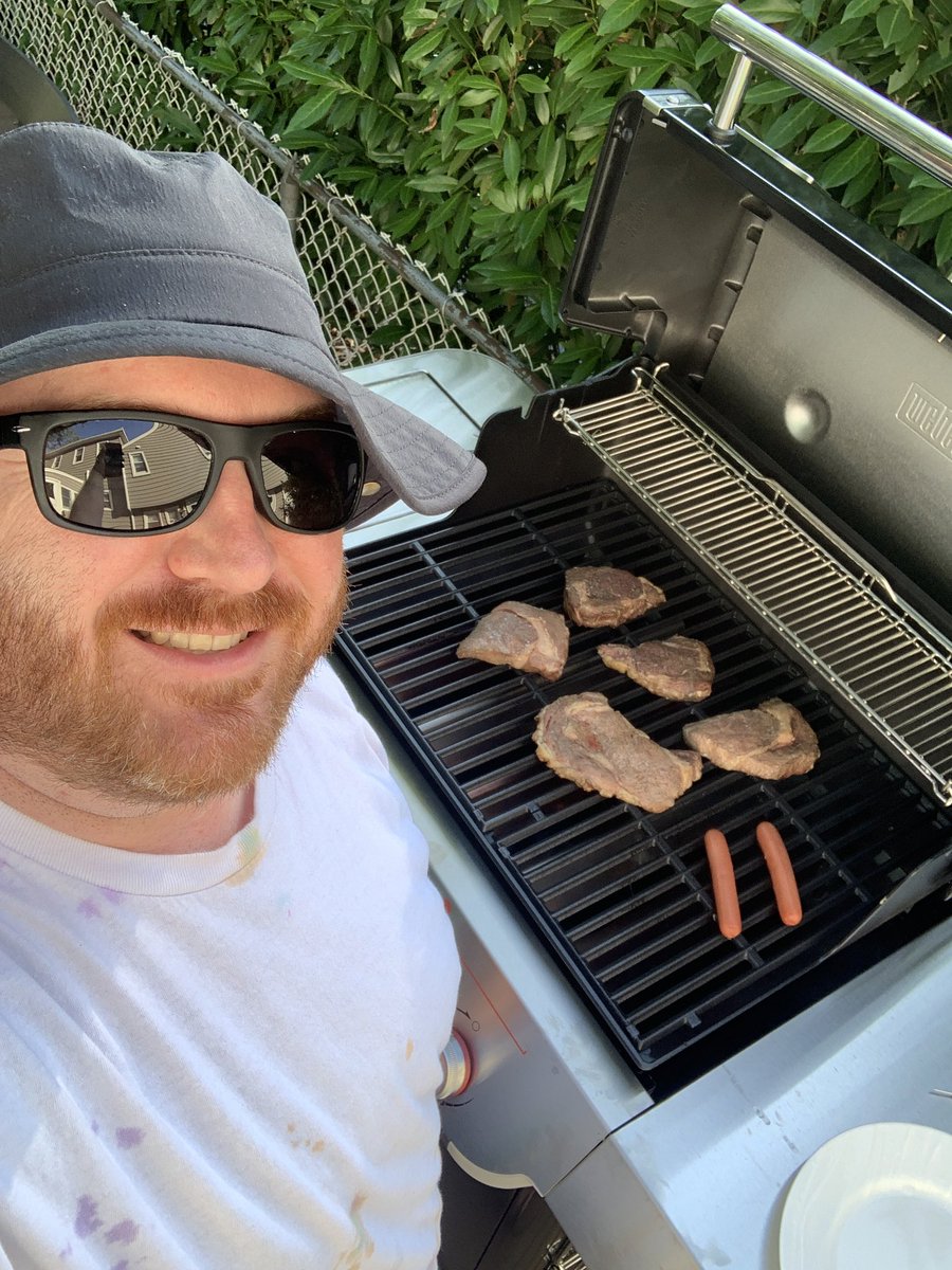 First time grilling since we lost our last one during Hurricane Ida. It’s a good night. #DadLife #Weber #SummerVibes