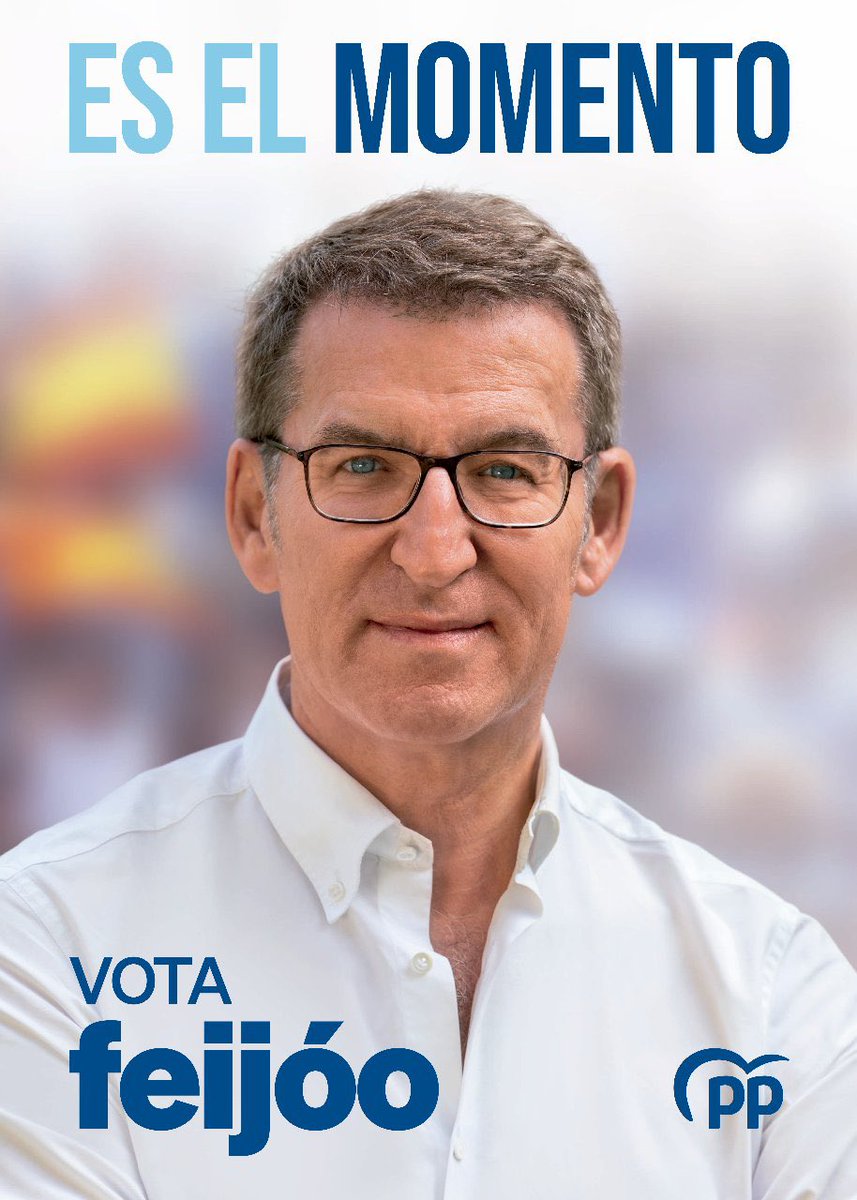 #EsElMomento de cambiar España. 

#VotaPP #VotaFeijóo