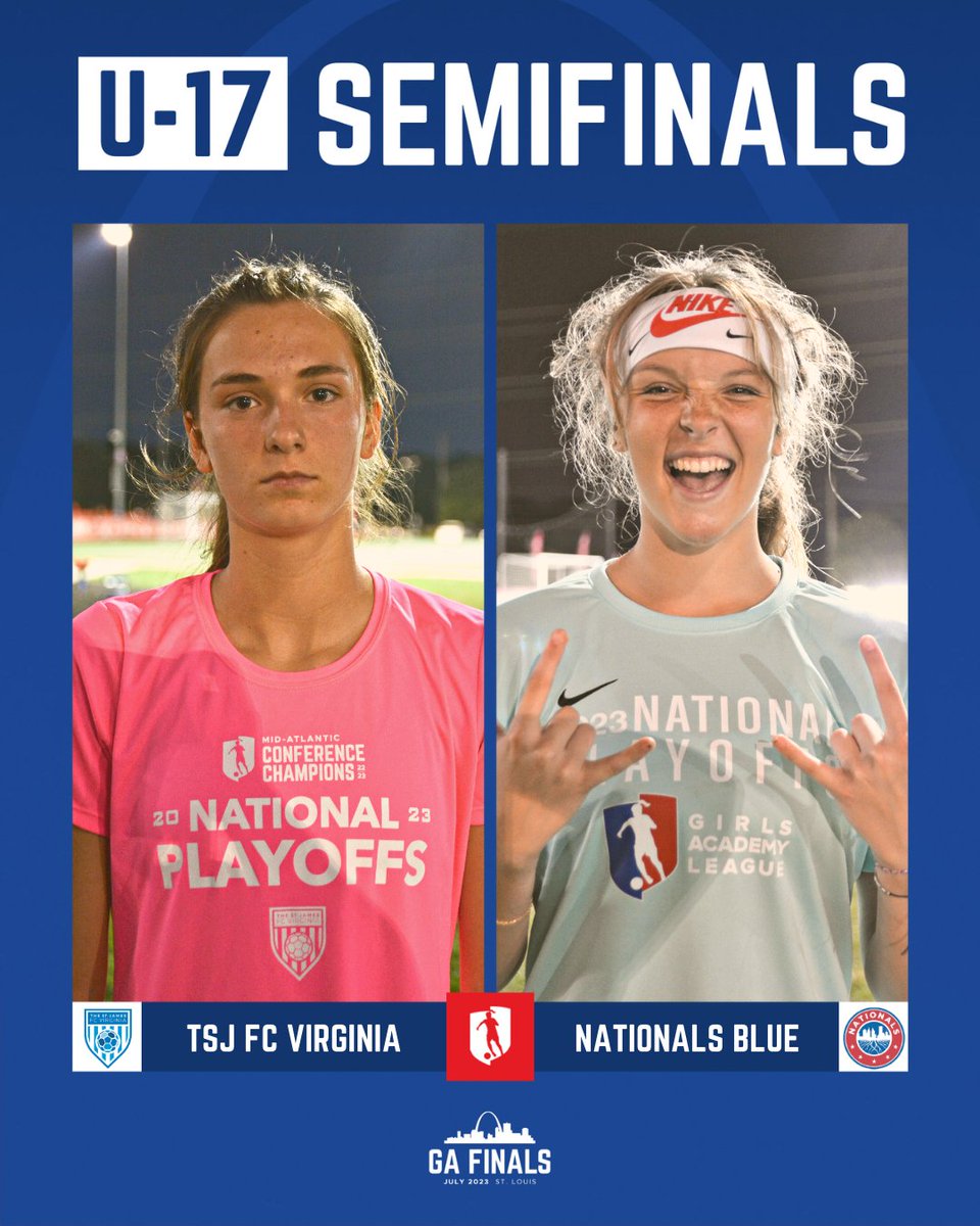 GAcademyLeague's tweet photo. Get your 🍿 ready for the U-17 Semifinals! 

@TSJ_FCVirginia 🆚 @NationalsGA 
@NEFC_US 🆚 @LonestarSC 

#GAFinals https://t.co/RAtPkF5SbI