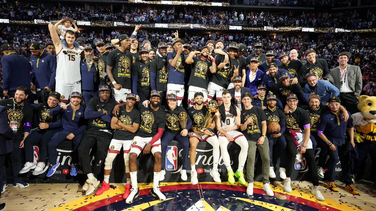 SwipaCam's tweet image. Never forget how many analysts were comparing the 22/23 Nuggets to the 15/16 Hawks

Folks picked the Lakers to beat them in the 1ST round

A MAJORITY picked the Suns in the 2nd round

Jokic was called a fraud

Murray was a bubble merchant

16-4 in the Playoffs | Champions