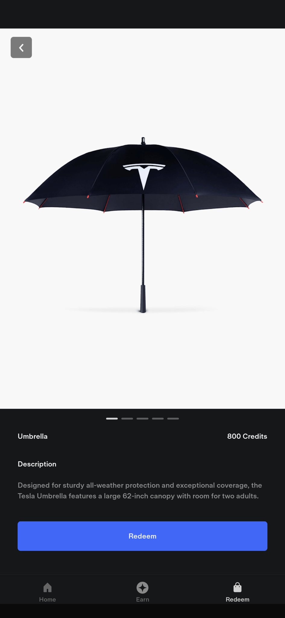 Tesla umbrella sales