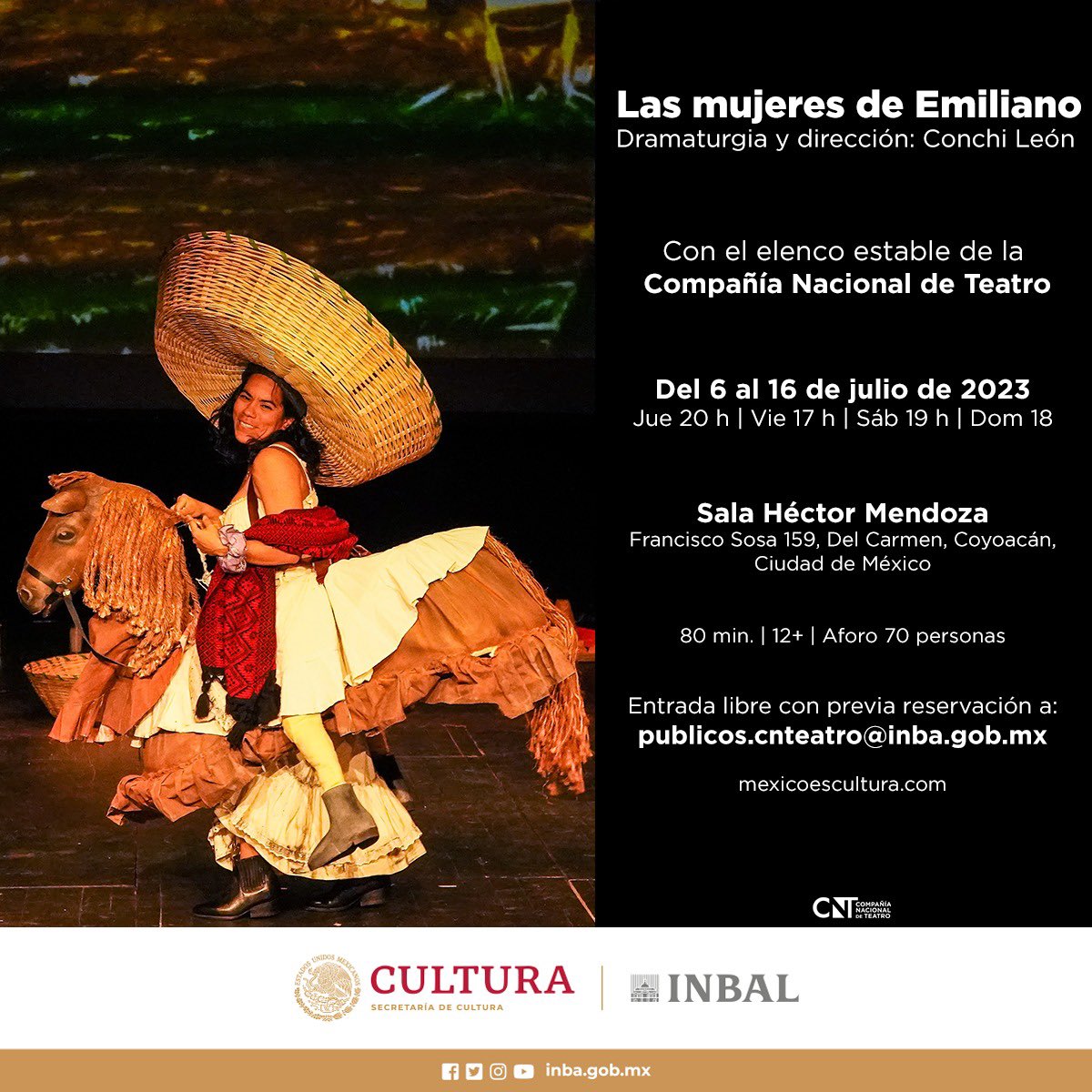 Entretenia's tweet photo. Tenemos 5 PASES DOBLES. 

“Las Mujeres de Emiliano” SÁBADO 19:00 Sala Hector Mendoza

Dinos tu nombre y una mujer que admiras y listo! https://t.co/0RuPPOwyV4