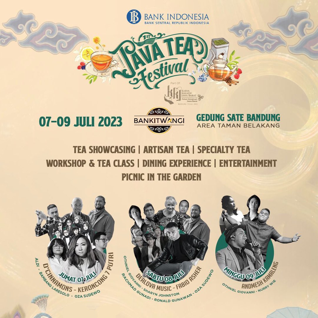 bankitwangi's tweet image. 🎉 Join the flavorful celebration at the Java Tea Festival! Sip your way through a world of aromatic wonders with Bankitwangi Tea. Swing by our booth for a taste of sensation, and don&apos;t miss out on the enlightening talk show! ☕️ #JavaTeaFestival #TehBankitwangi #SipAndLearn