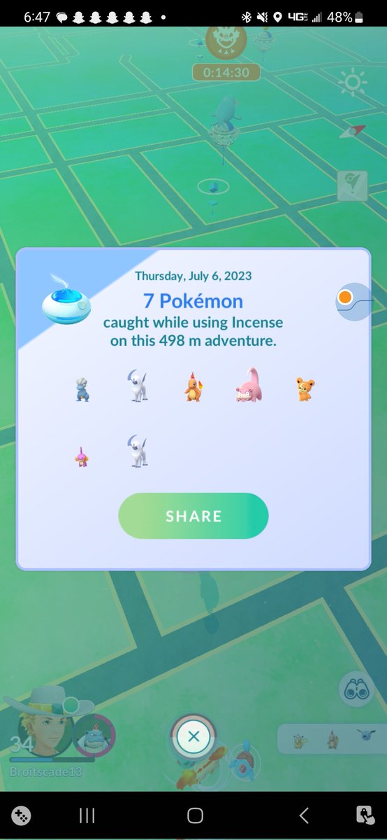 CadeStabil8058's tweet photo. Three wild dragonites in one day and a hundo squirtle AND a shiny off the daily https://t.co/3GaFERDXzz