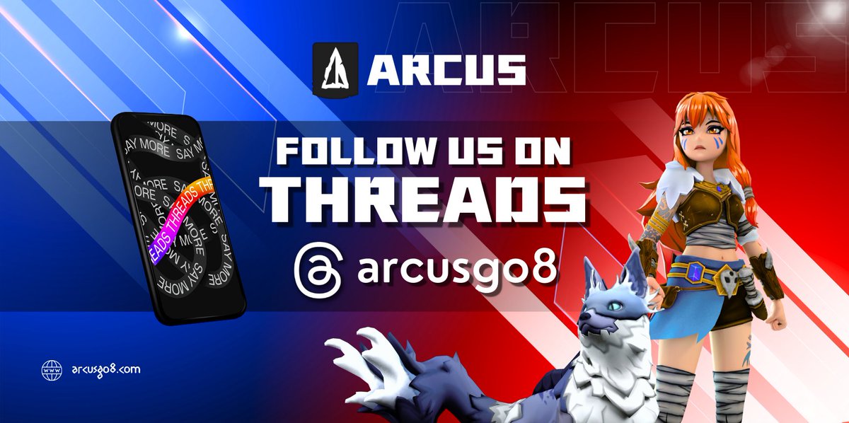 arcusgo8's tweet photo. 🏹 Arcus has officially joined Threads by Instagram! ✨
🎯 Connect with our vibrant community and share your Arcus epic moments, captivating Web3, and creative gaming concepts. 🎮
📲 Follow us:
https://t.co/uNcrsv5cFL
#Arcus #Threads #InstagramThread #Instagram #ArcusOnInstagramThreads #ARCisUS #P2EGame #P2E #P2EE #NFTGame #GameFi #BlockchainGaming #CryptoGaming #GamingCommunity #GamingIndustry #Blockchain #Metaverse #Crypto #Web3 #NFTs #PlayToEarn
