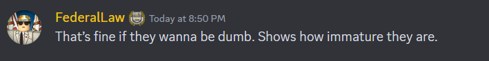 FSbeingExposed's tweet photo. This guy is the same dude who shared his kinks in a discord with minors.

This is the same guy who covered up his friend who leaked an underage girls nudes.

This is the same person who is willing to kill his entire community to save his ego.

So, who's immature again? https://t.co/azpCLFAT7a