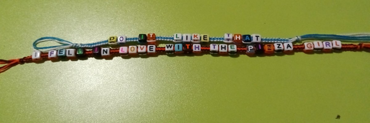 Just finished the bracelets for today #DoItLikeThat #pizzagirl