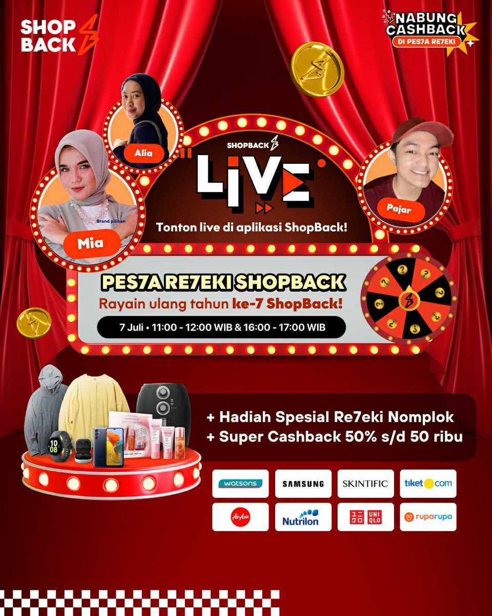 Tonton livestream ShopBack sekarang!!!! app.shopback.com/SBIDLIVESTREAM…
