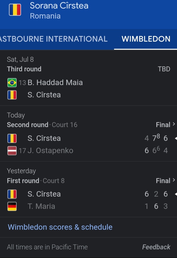 CirsteaFC's tweet photo. #Sorana #Cirstea 🇷🇴#Vs
#Beatriz #Haddad 🇧🇷 #LadiesThirdRound #Saturday
#July08 #Wimbledon
#WTA
🌱💚🎾 https://t.co/MiPfOium0h