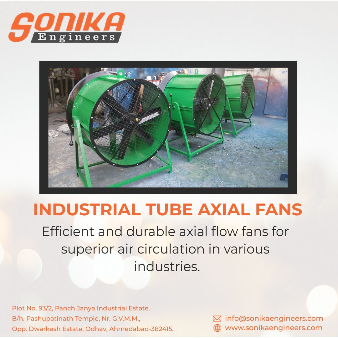 Efficient and durable industrial tube axial fans for superior air circulation. Stay cool with us.

sonikaengineers.com/industrial-tub…

#SonikaEngineers #industrialtubeaxialfan #IndustialFans #aircirculation #AirQuality #EngineeringSolutions #AirFlowManagement #manufacturer #ahmedabad