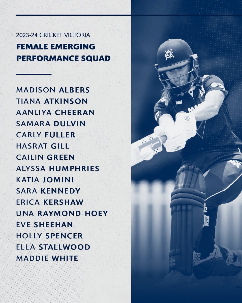 Squad full of talent, congrats to those selected as they build up to the <a href="/vicpremcricket/">Vic Premier Cricket</a> season. 

🔗: cricvi.co/2324EmgPerfF