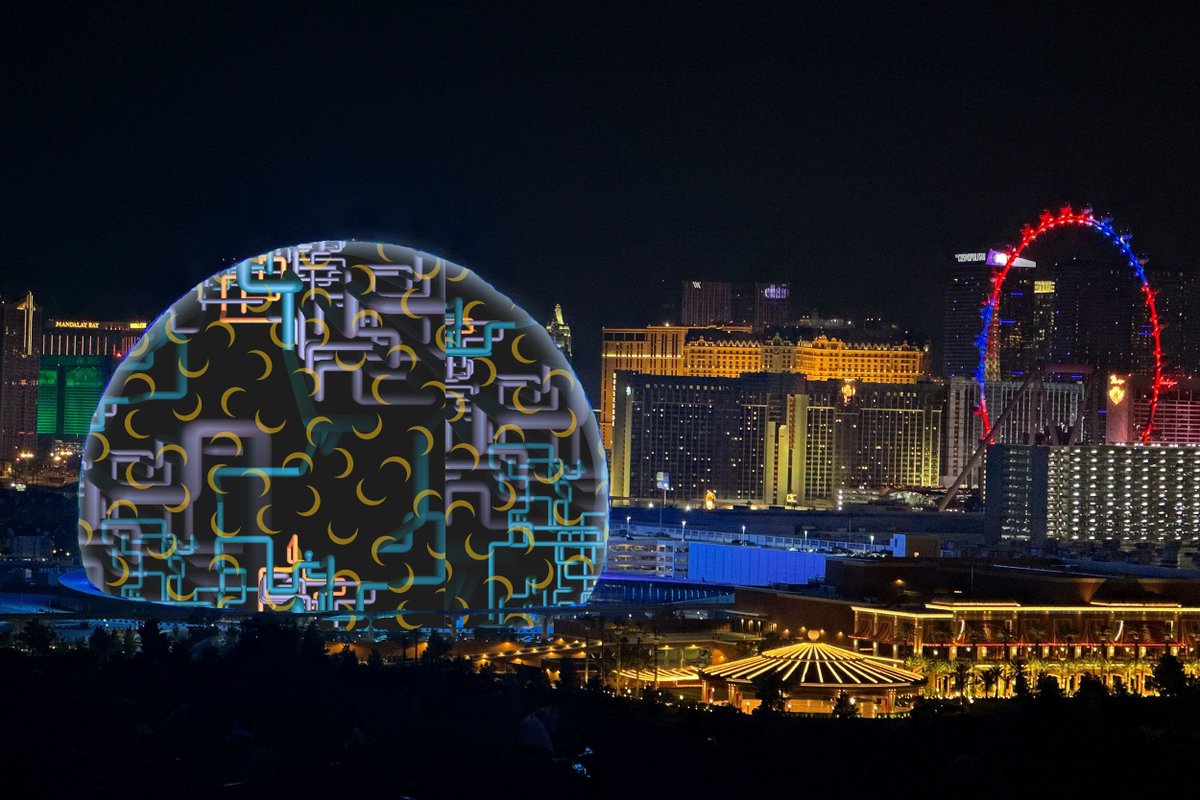 GarvestonReggie's tweet photo. incredibly complex patterns in the Vegas Sphere https://t.co/HeNyRarUTf