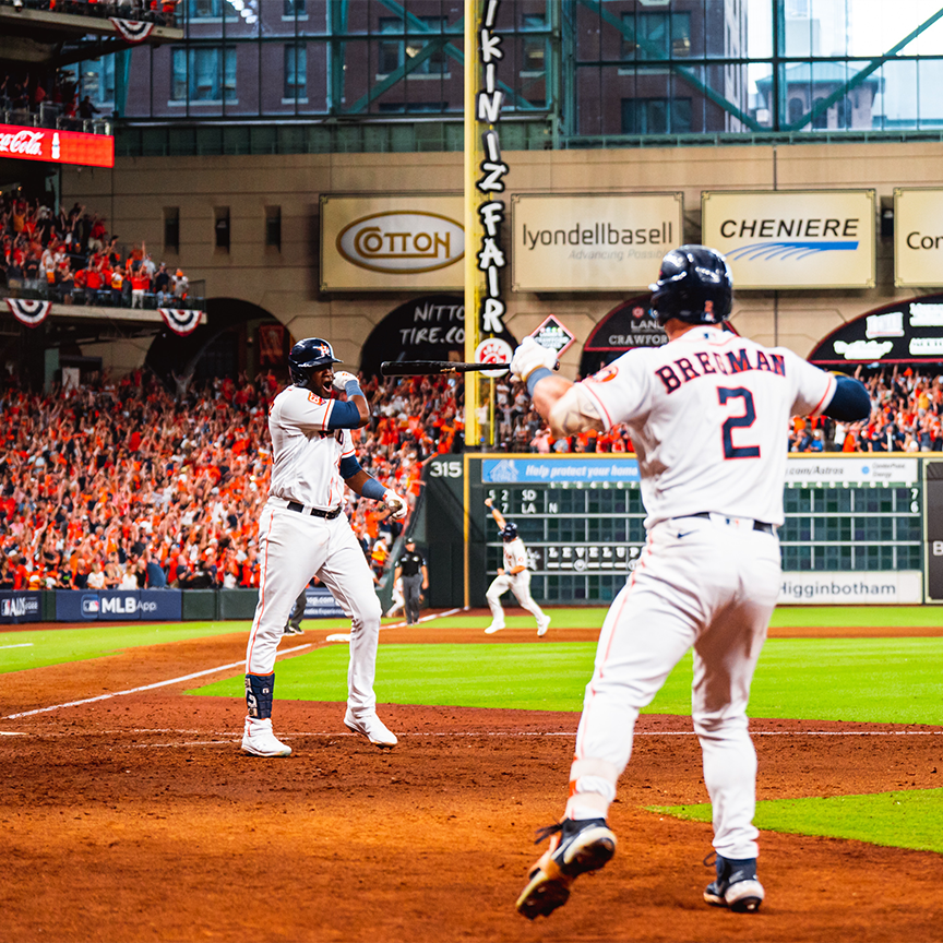 MLBONFOX's tweet photo. The Astros are hosting the Mariners for the first since last year's ALDS matchup.

They are giving away this Yordan Alvarez bobbleheard to all fans in attendance tonight.

📷: @astros https://t.co/ytwi2rUOC8