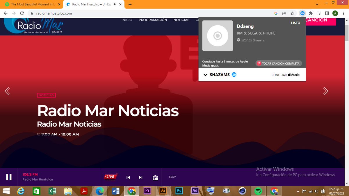 Ara0378's tweet image. Sono #JustOneDay, #Ddaeng, #Shadow y #Like de @BTS_twt en @RadioMarHux
Muchas gracias por este especial 💜✨

@BangtanRDMX 
@RadioBTSMexico