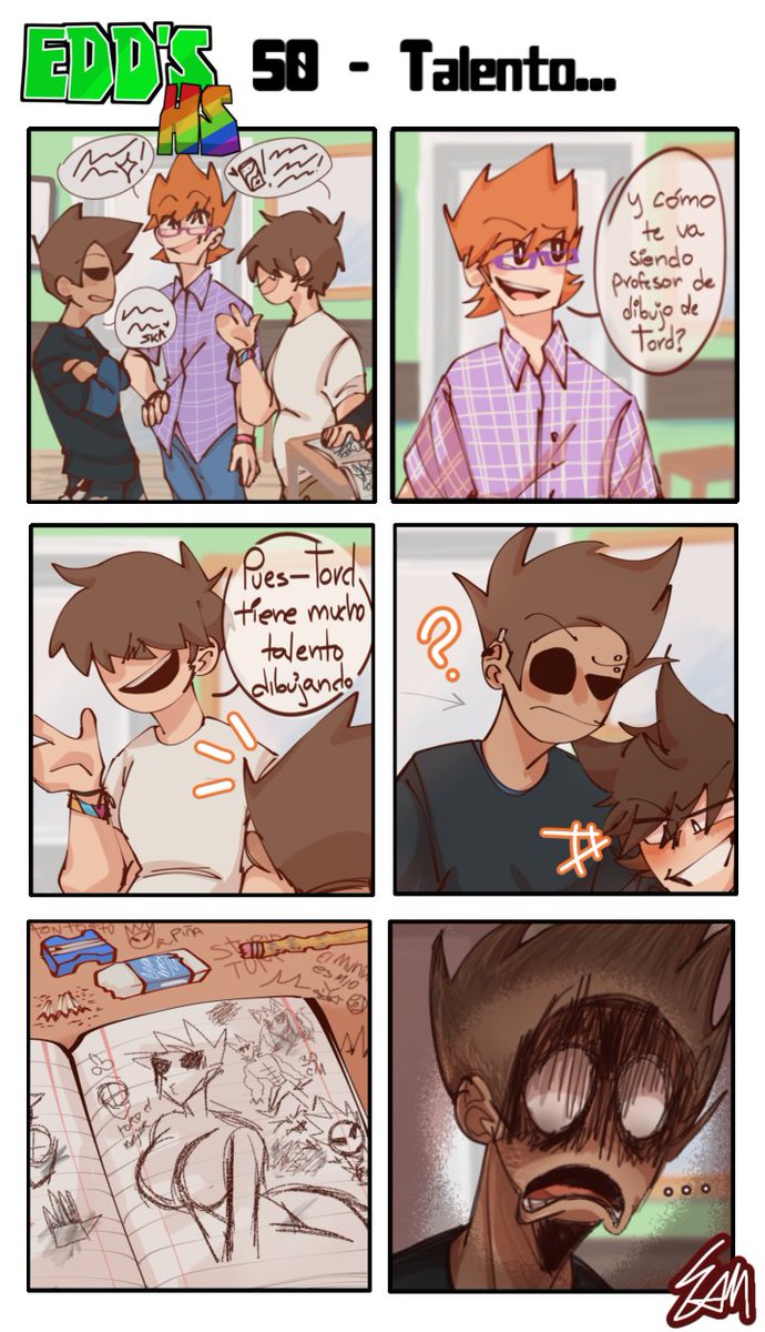 🎤Mi don es una maldición🎤
Comic por nuestro Artista: @Unknowkitsu

#eddshs // #eddsworld // #eddsworldhs // #ewhs #eddhs // #eddshswillreturn // #comic // #HappyPrideMonth