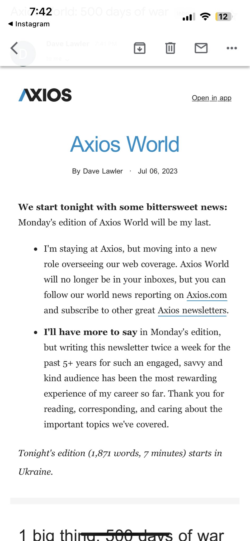 Jake wilkins on twitter davidlawler10 opens his axios world
