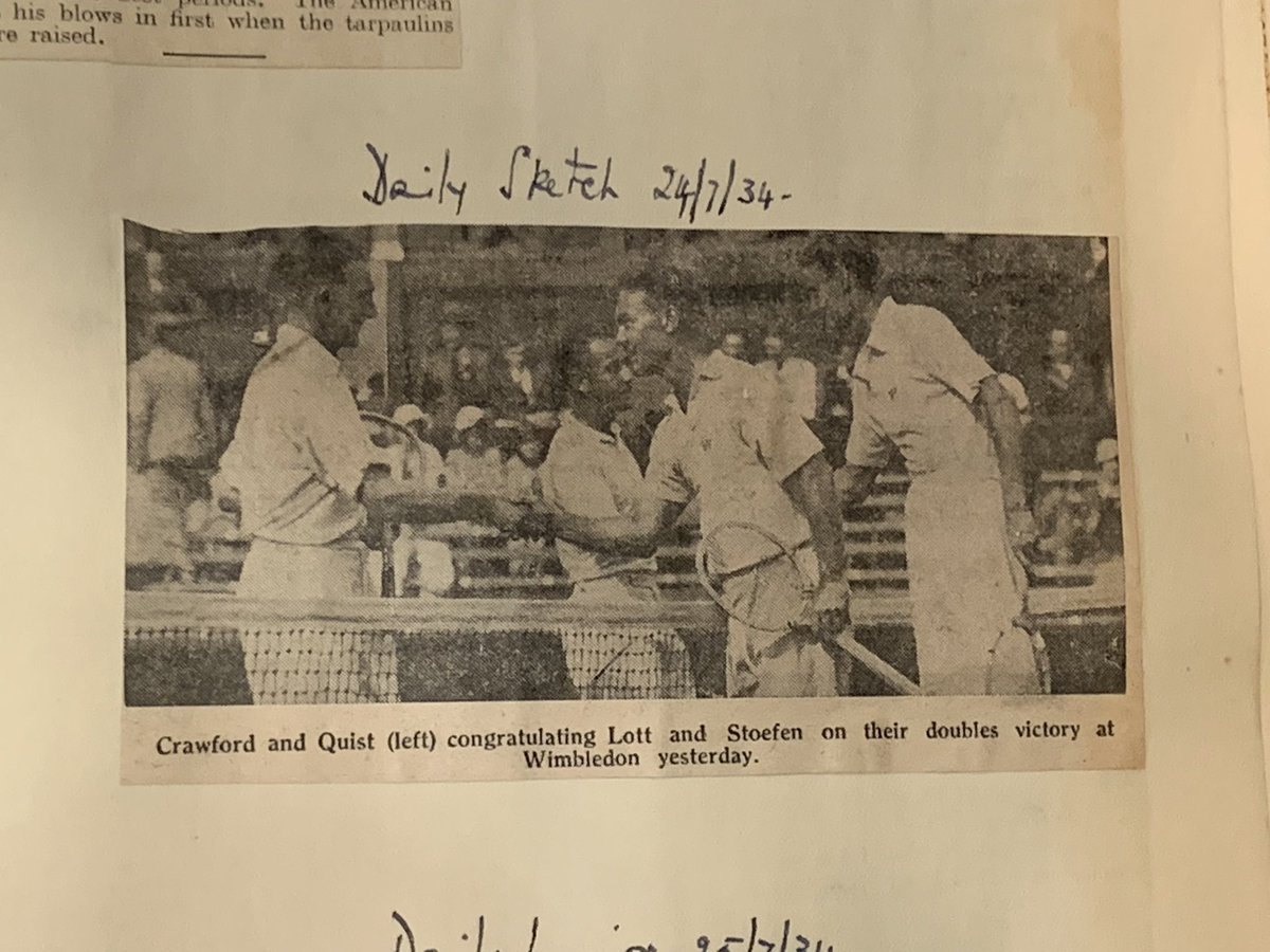thaddohrn's tweet photo. How Cool! DePaul Tennis Alum Michael Ulbert went to the Wimbledon Library and shared some great pictures of DePaul legend coach George Lott https://t.co/lj7FHPIdZc