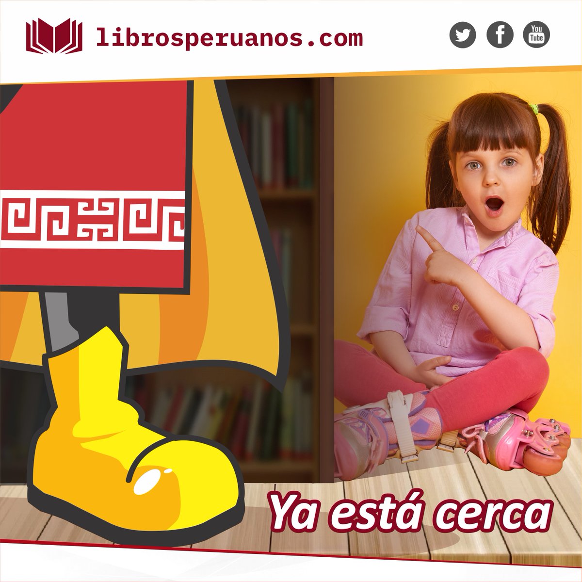 Este sábado lo conocerás
#LibrosPeruanos📖 y un personaje muy especial🦸‍♂️ te acompañarán a sumergirte en la lectura.
#SiembraLecturaHoy y construye un mejor Perú para mañana.💪