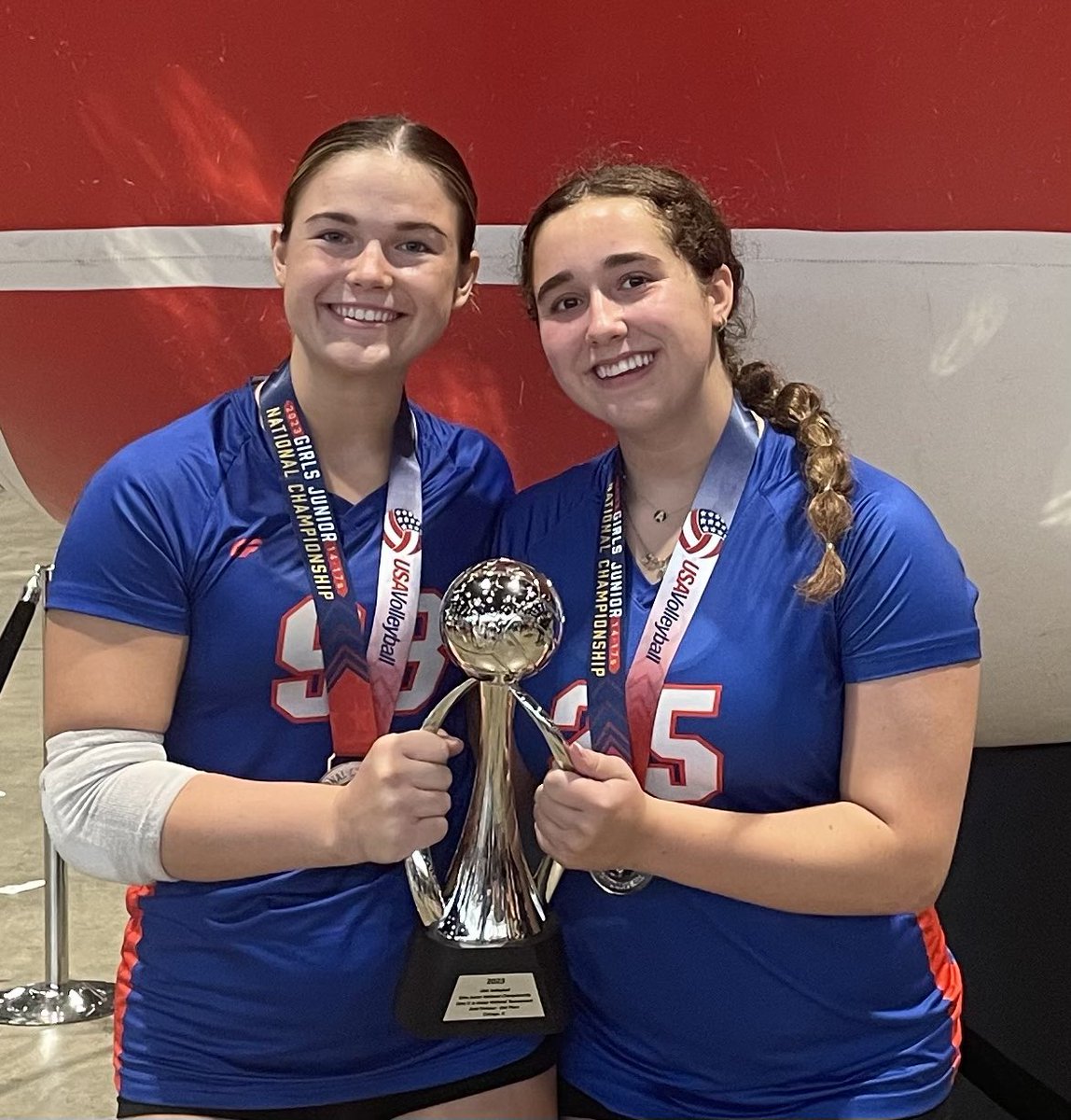 Congratulations to Seniors Grace Killion and Anna Moore for finishing second in the nation at the USAV Junior National Championships!! Very proud of what you were able to accomplish with your team, <a href="/HPSTLVBC/">High Performance Volleyball Club</a> 17 Royal, these last 4 days!!