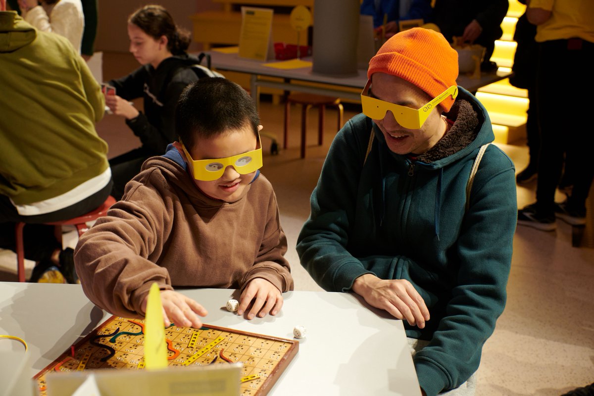 visionaustralia's tweet photo. Game on Grandparents is back at the National Gallery of Victoria TODAY between 11am and 2pm! Come on down with the kids and try some classic games like Uno, Connect Four and Snakes &amp; Ladders without the assistance of full eyesight
Photographer: Martin Wurt
#NGV #fun https://t.co/nmU85W6sCn