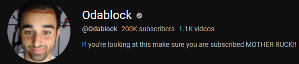 Odablock's tweet photo. 200K on the OSRS YouTube :) https://t.co/kJuqNGwtSF