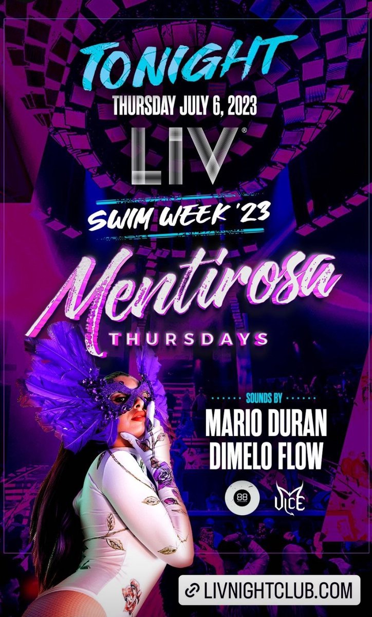 Noche de #MentirosaThursdays en <a href="/LIVmiami/">LIV</a> #MiamiViceLifestyle