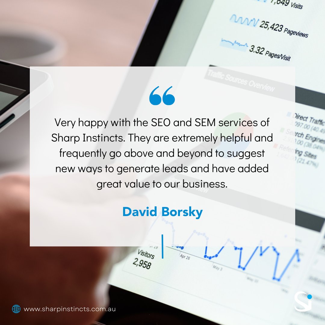 Sharp_Instincts's tweet image. There is nothing better than receiving positive feedback on your efforts from clients – we love learning that your business is thriving!🤩🙏
.
If you’ve partnered with us for your digital marketing strategy, we would love to learn of your experience!
.
🔗 ...