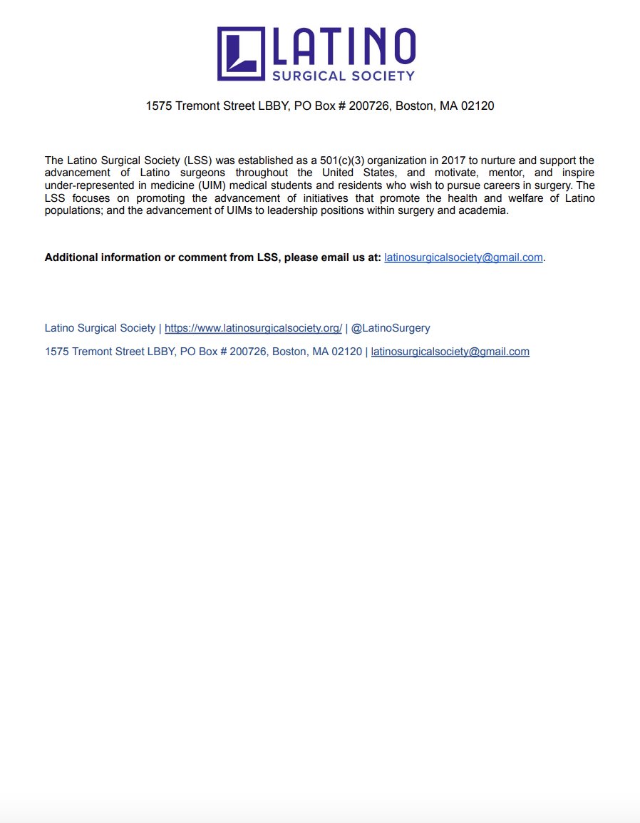 The Latino Surgical Society (LSS) issues this statement to express our collective sentiments regarding the recent Supreme Court decision to overturn affirmative action policies. Read the full statement here: