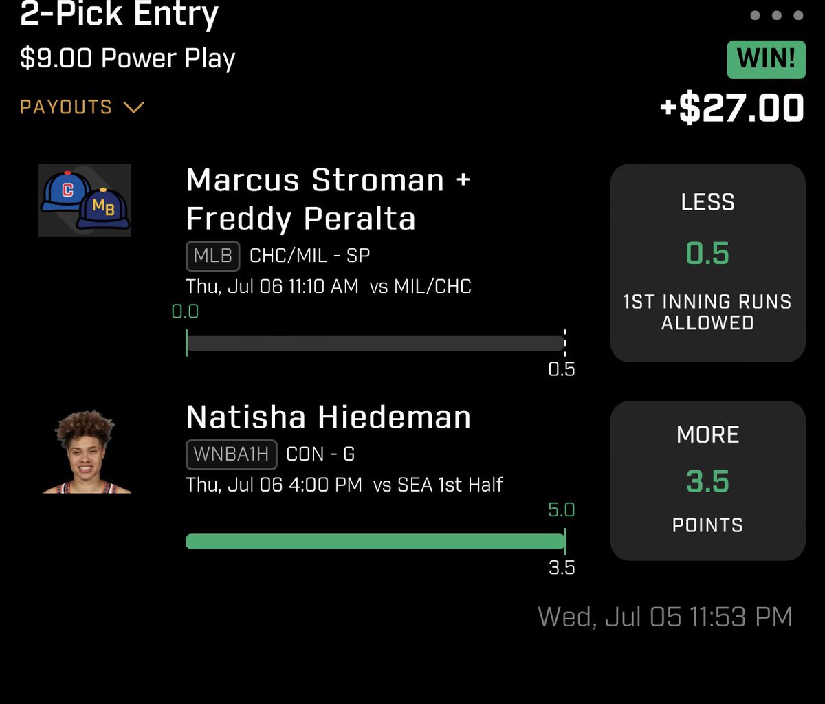 FoolPPicks's tweet photo. FOOLPP BUILDING BANKROLL👀

WILL START POSTING SLIPS, CONFIDENCE BACK UP IN DA AIR🤲🏽

#sportsbettingtwitter #sportsbet #prizepick #wnba https://t.co/GFCq9jbZbD