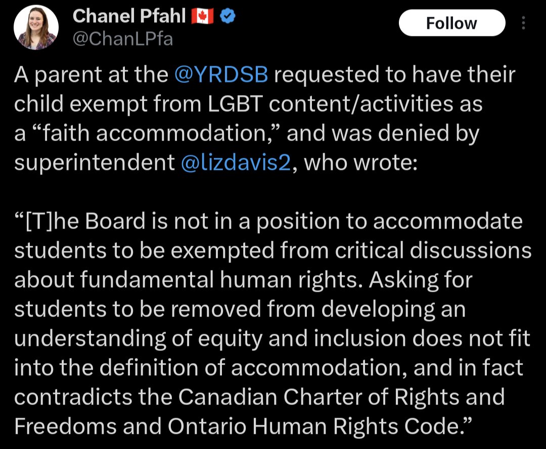 This is absolutely the correct response to an individual request. Boards would save themselves a lot of headache by publicly communicating this though. Many people are under the impression that they can get accommodations for this and it creates a chilling effect on educators.