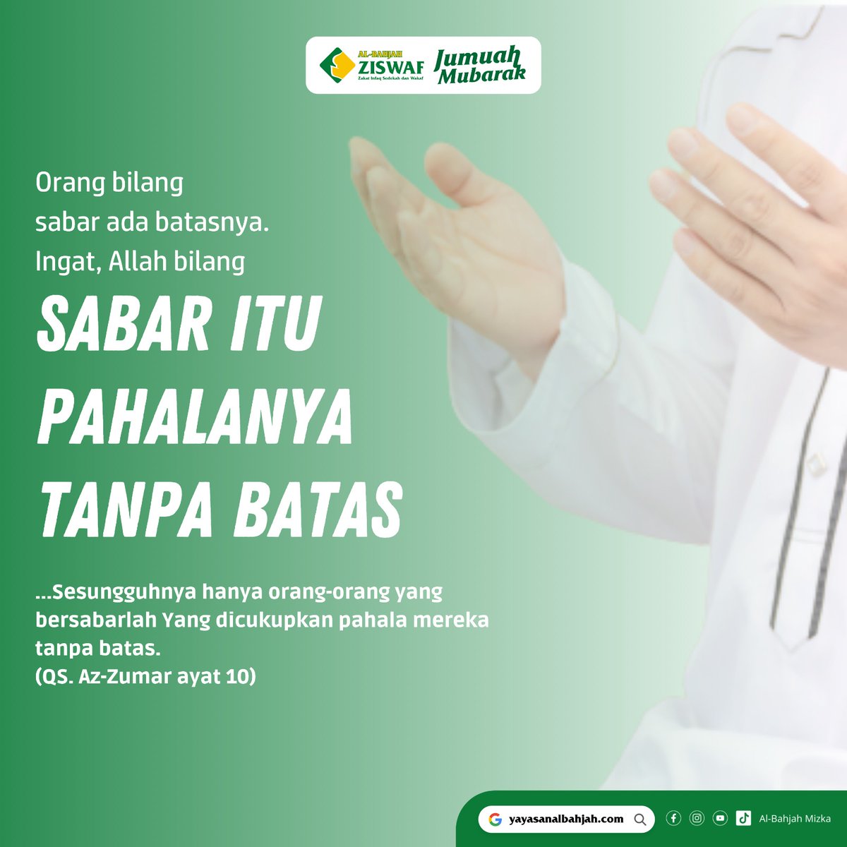 crytobetr's tweet photo. Orang bilang sabar itu ada batasnya. Tapi ingat, Allah bilang
 "Sabar Itu Pahalanya Tanpa Batas"

Sebagaimana Allah berfirman dalam Quran Surat Az-Zumar ayat 10 :

"...Sesungguhnya hanya orang-orang yang bersabarlah yang dicukupkan pahala mereka tanpa batas." https://t.co/tQ4karzxVD