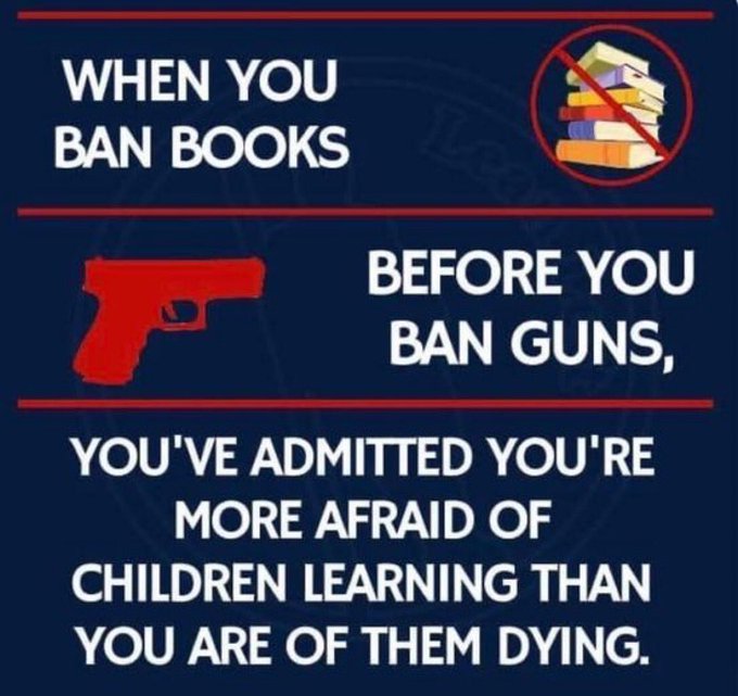 JBrugnols's tweet photo. Casey DeSantis would rather ban books yet let her husband pass a law that allows  you to carry a concealed weapon without a permit. 🤔 SMH 🤬 https://t.co/CsaToiSZ9n