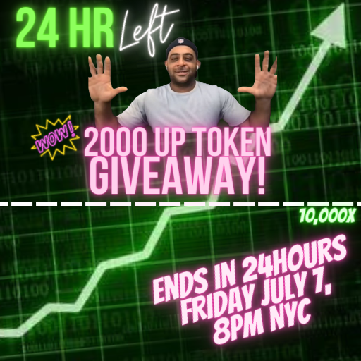 officialuptoken's tweet image. 🔥🚀COUNTDOWN BEGINS! 🚀🔥 

⏰24 hours left for the 2K #uPToken BONUS GIVEAWAY!
Every ticket you purchase will also count for the next giveaway of 10,000 uP Tokens! 💰
Find out more in our TG: t.me/uPabns
#PulseChain