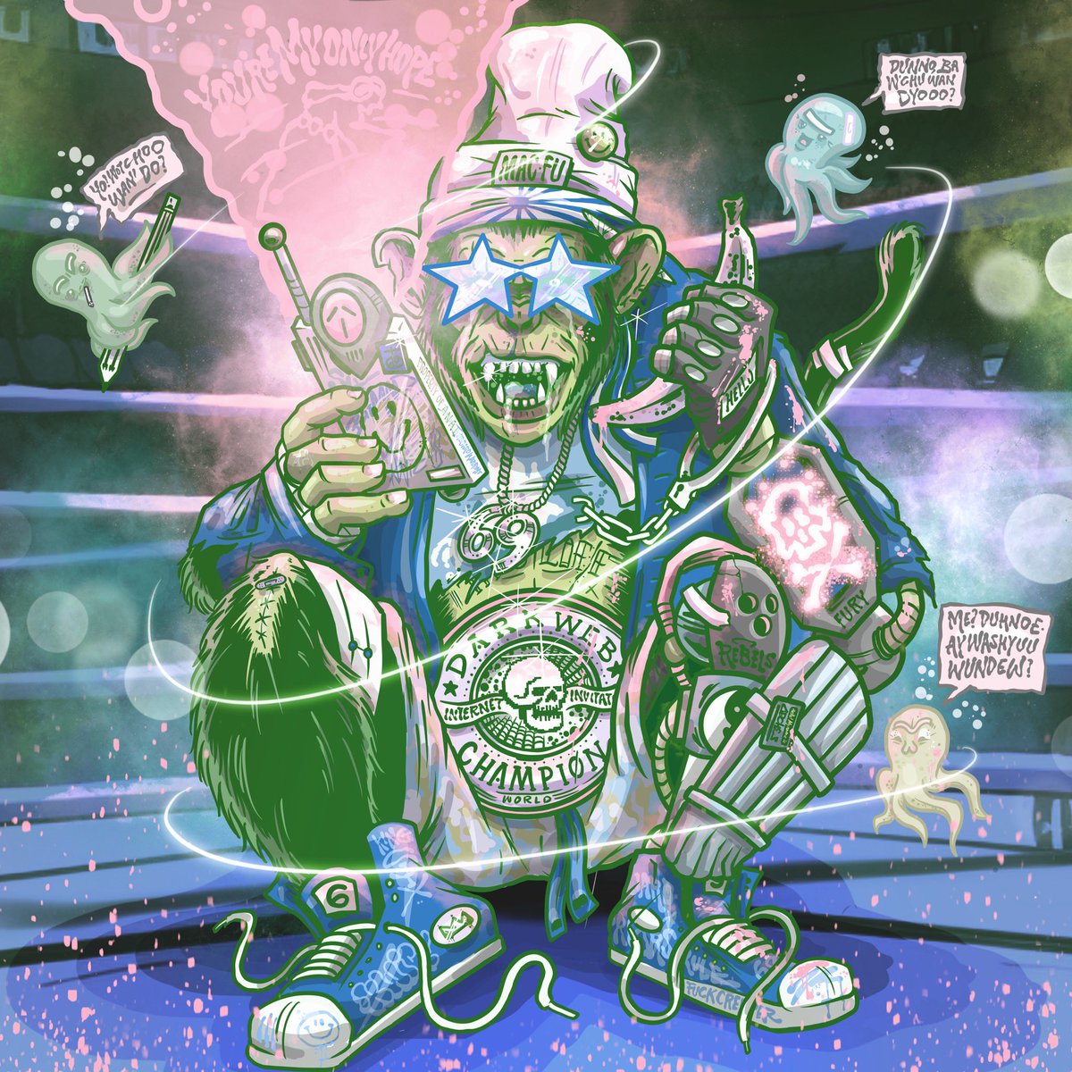 Got my very first <a href="/KeyboardWIC/">KWIC - Keyboard Warriors Internet Cafe</a> art 1 of 1! 

Each month <a href="/JESWRI/">JESWRI 🏴‍☠️</a> draws these killers 1 of 1s then gives them away to our community.

T-69 was one of my favs and I was able to snipe today!