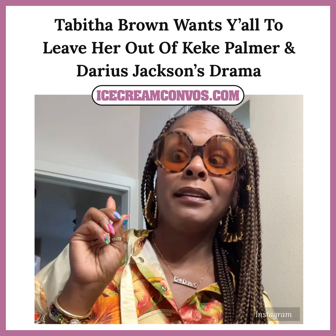 MsXaviB's tweet image. "Now how I get in it?" 

Tabitha Brown is minding her business and she doesn't want y'all dragging her into Keke Palmer and Darius Jackson's drama. 🤦🏾‍♀️🖤🍦

Get the scoop 👉🏾 bit.ly/3JOx9vc

#TabithaBrown #KekePalmer #DariusJackson #IceCreamConvos