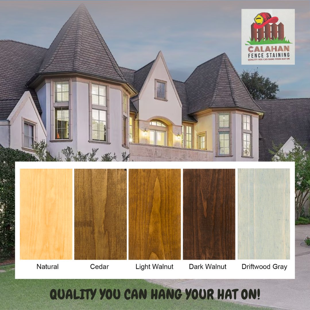 CalahanFence's tweet photo. When it comes to choosing a #stain for a #fence, there isn't a definitive "best" stain as the choice depends on various factors such as personal preference, the type of wood used for the fence, the desired aesthetic, and the level of maintenance you're willing to undertake. https://t.co/5aMRlutc1c