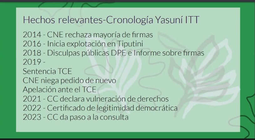 En este momento se desarrolla el conversatorio 🍃 Hablemos del Yasuí.

👉 Ponentes: Carla Luzuriaga Salinas y Santiago Salinas Aleaga.

Sigue la transmisión en: fb.watch/lD4MjE-Qoa/?mi…