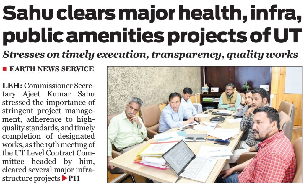 EarthNewsLadakh's tweet photo. #Sahu clears major health, infra,
public amenities #projects of UT

Stresses on timely execution, transparency, #qualityworks

@lg_ladakh @sahuajeet @NhmLadakh @MoHFW_INDIA @DC_Leh_Official @DIPR_Leh https://t.co/vw3ADc9wtr