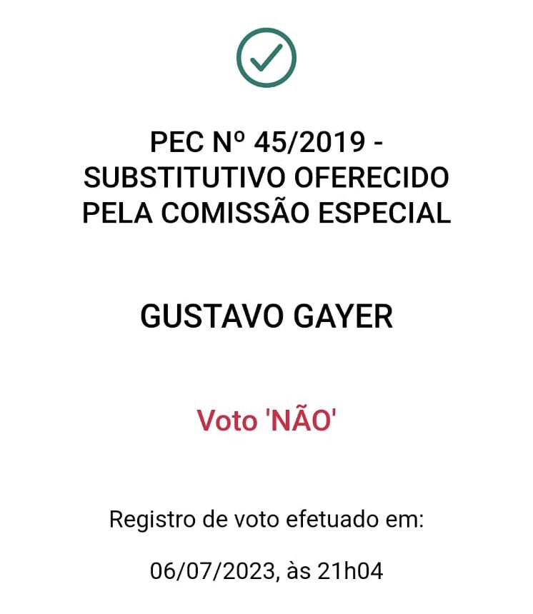 Votei NÃO à reforma da fome