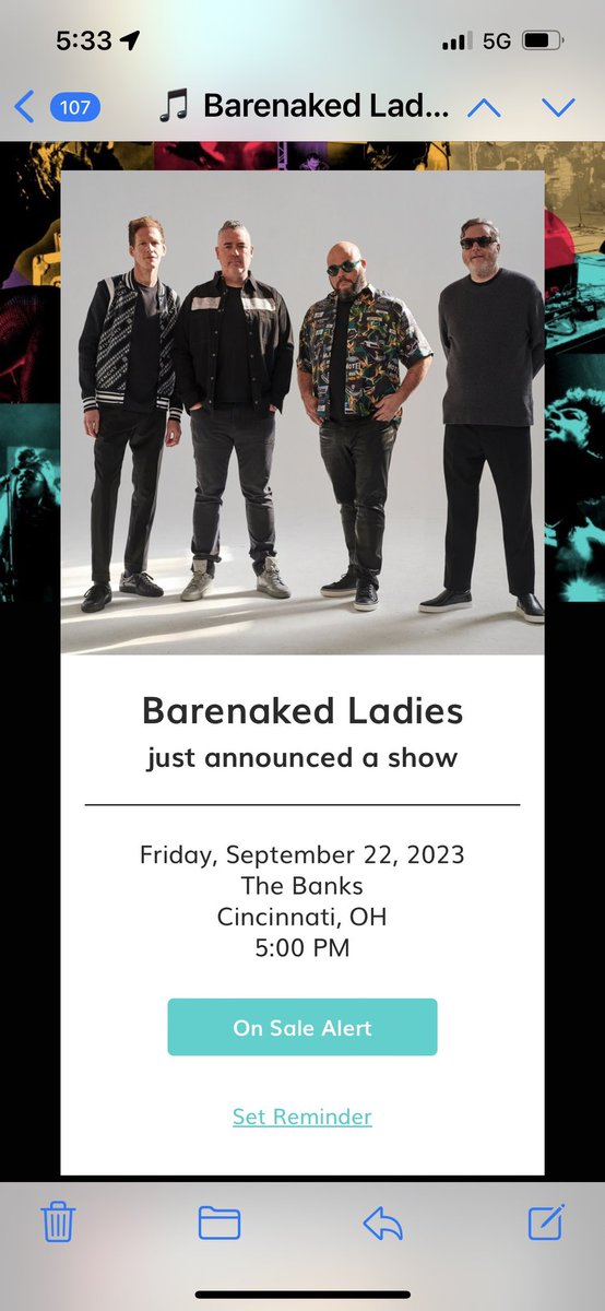 I’m so confused. I know you missed me when I was on vacay back in June…did you really schedule another show in Cincy so I could make it?  😍🥰 Thanks <a href="/barenakedladies/">Barenaked Ladies</a> <a href="/Baldy67/">Tyler Stewart</a>