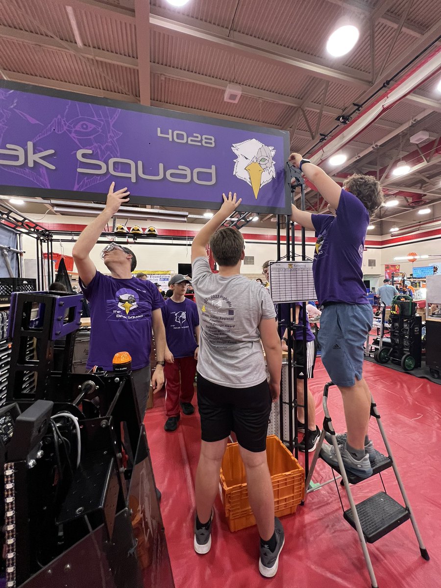 We made it to Indiana for @IRIComp! We’re looking forward to competing again with OMAR! We’ll post the schedule tomorrow morning. 🤖💜🦅 #gochca #firstroboticscompetition