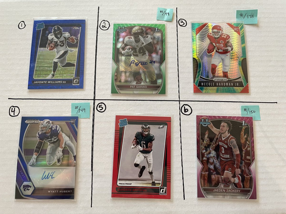 cards_cb's tweet photo. $1 each

- Claim card by being the first to reply with the number of box the card is in

- $4 flat BMWT shipping regardless amount of cards claimed. Stack over $20 worth of cards and get free shipping!

- Stack until Friday, July 7th 2023

#CBmegastacksale https://t.co/rSowkSojVQ
