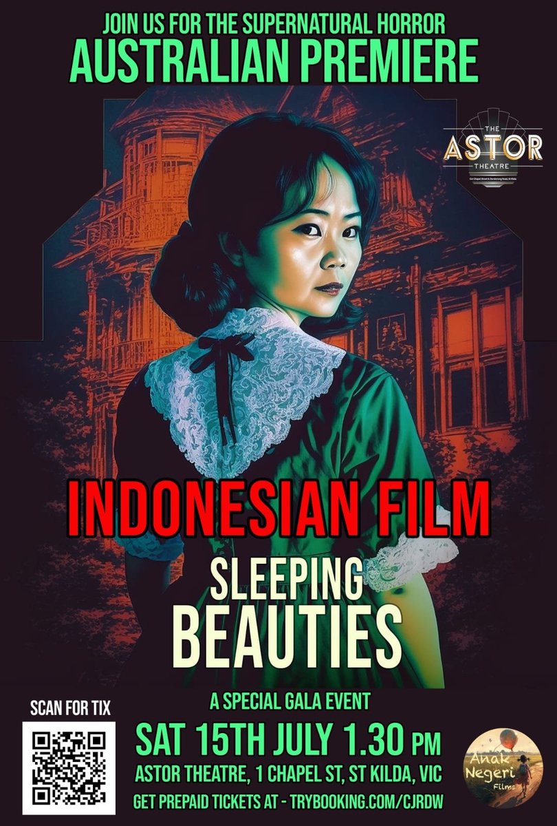 nieanadya's tweet image. Anak Negeri Films, Kraken Entertainment&amp;amp;Dicentium Films are proud to announce the Australian Premiere screening our the supernatural horror feat. SLEEPING BEAUTIES at the Astor Theatre in Melb. 
The latest film from writer/director Stuart Simpson.
BUY TIX: trybooking.com/CJRDW