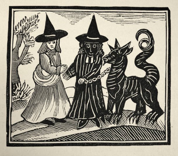 MarshallWSL's tweet photo. A woodcut print of my therapist introducing me to my emotional support animal. https://t.co/OMgBZbmjpf