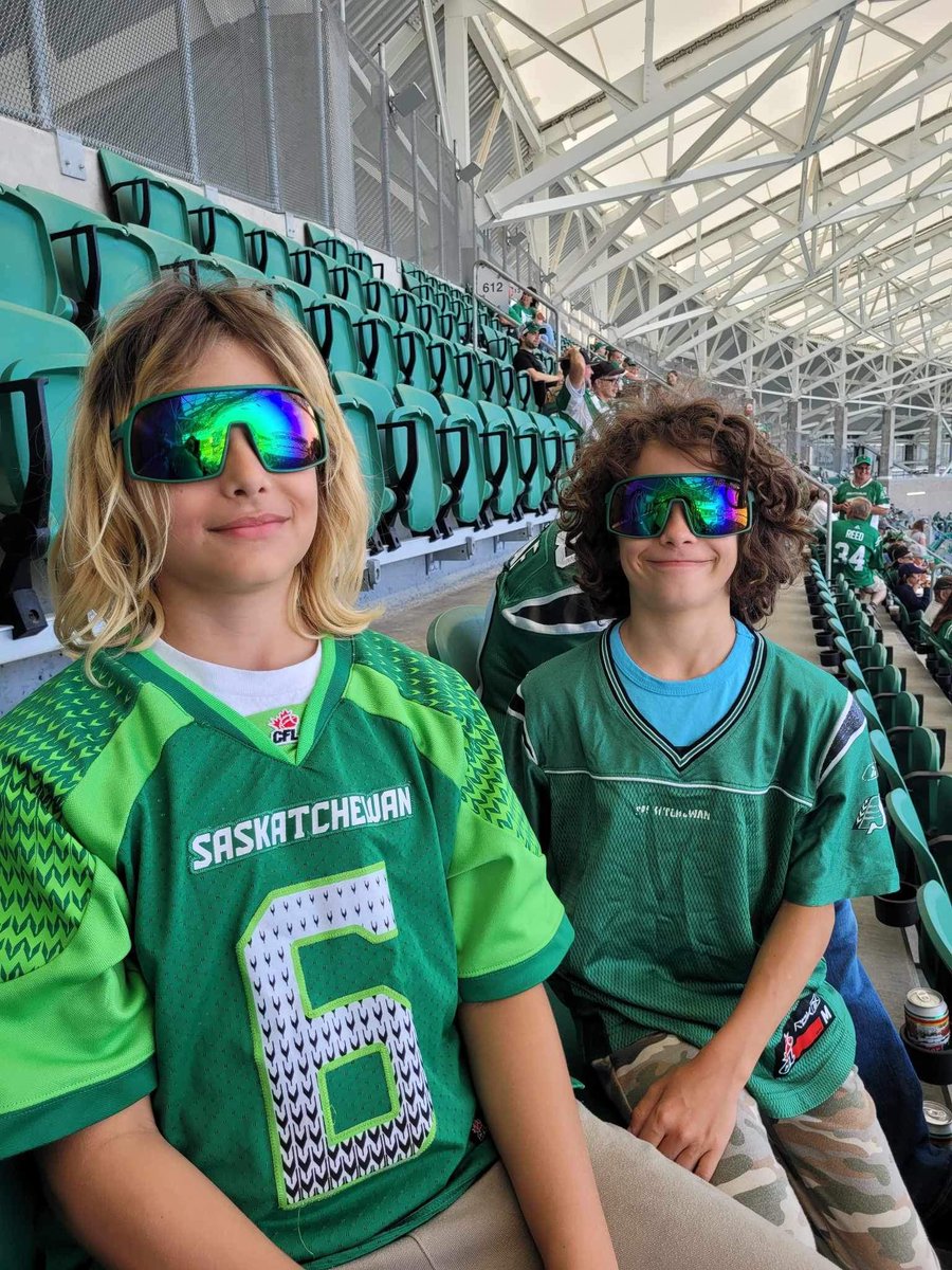 PureRiderPride's tweet photo. @sskroughriders The boys came to the game with Auntie and Grandma! Let’s go Riders let’s go!!!!!!! #riderslive https://t.co/A5j3V0PeFA