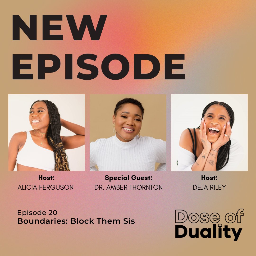 Dr. Amber Thornton, Clinical Psychologist, joins us this week to explore the boundaries that support you in navigating friendships, dating, and family life. We dissect codependence + interdependence. Be sure to tune in today to get your Dose of Duality! #podcast