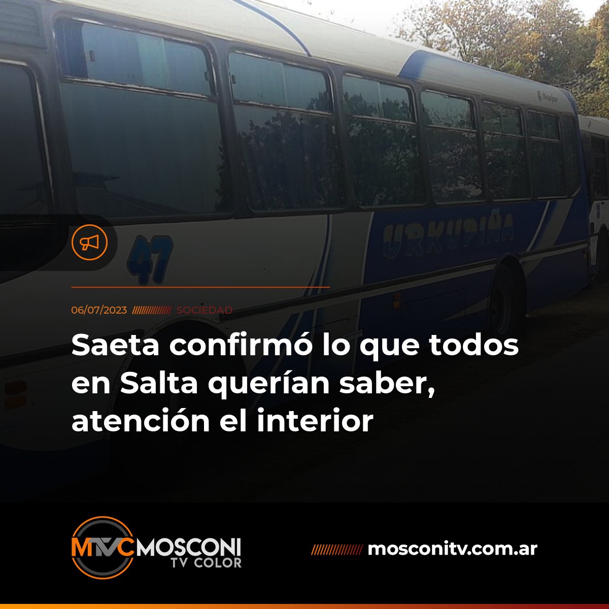 MosconiTvColor's tweet photo. La empresa gerenciadora del transporte informó que no se adherirán al paro los trabajadores locales y el servicio está garantizado.
#Sociedad #ParoDeColectivos #UTA #Nacionales #transportepublico #Salta #MosconiTvColor https://t.co/gT90BYP5ED