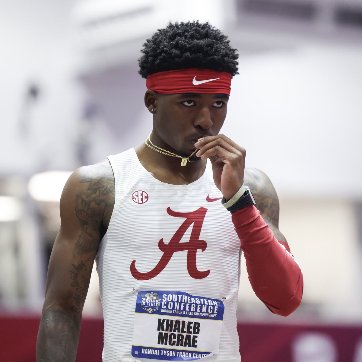 Khaleb McRae finishes second in his 400-meter heat (45.53) to automatically advance to Friday’s semifinal 👏🏽 #RollTide | #USATFOutdoors