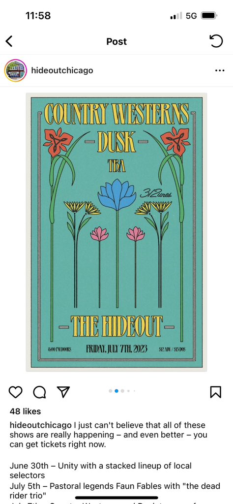 Country Westerns (@countrywesterns) on Twitter photo CHICAGO FRI 7/7 !!!!!! w/ Dusk!!! <a href="/hideoutchicago/">Hideout Chicago</a>
countrywesternsband.com/tour?fbclid=PA… CHICAGO FRI 7/7 !!!!!! w/ Dusk!!! <a href="/hideoutchicago/">Hideout Chicago</a>
countrywesternsband.com/tour?fbclid=PA…